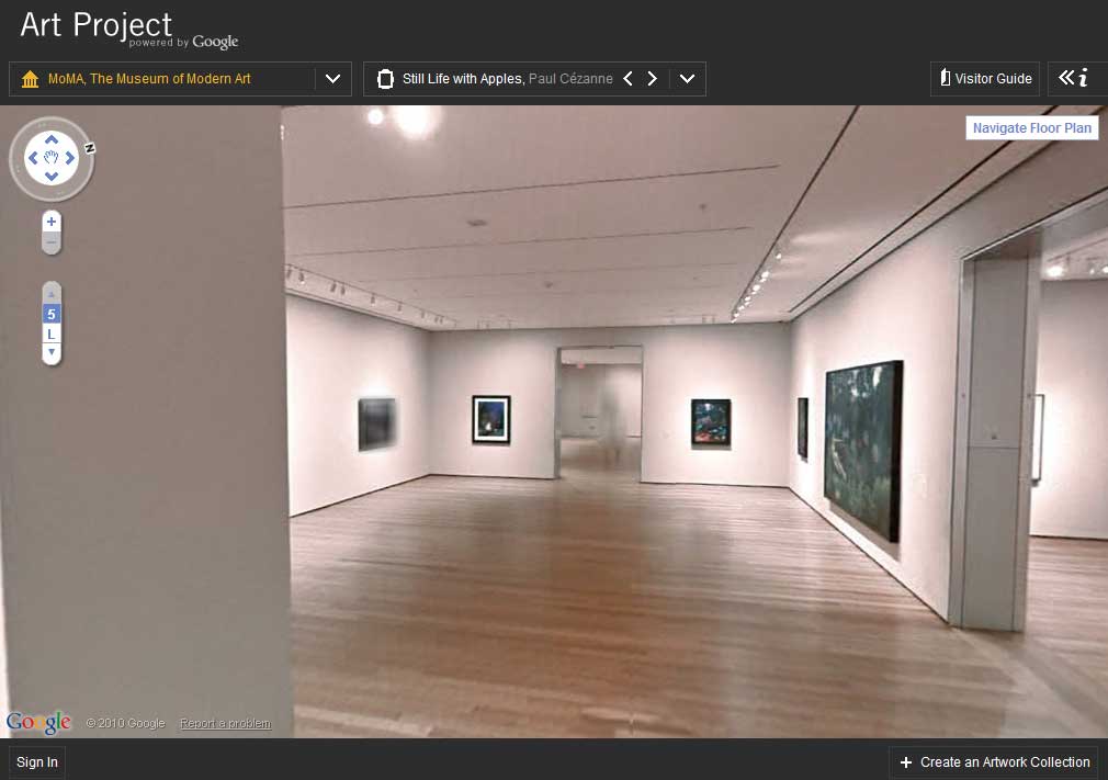 inside MOMA via google art projects museum view