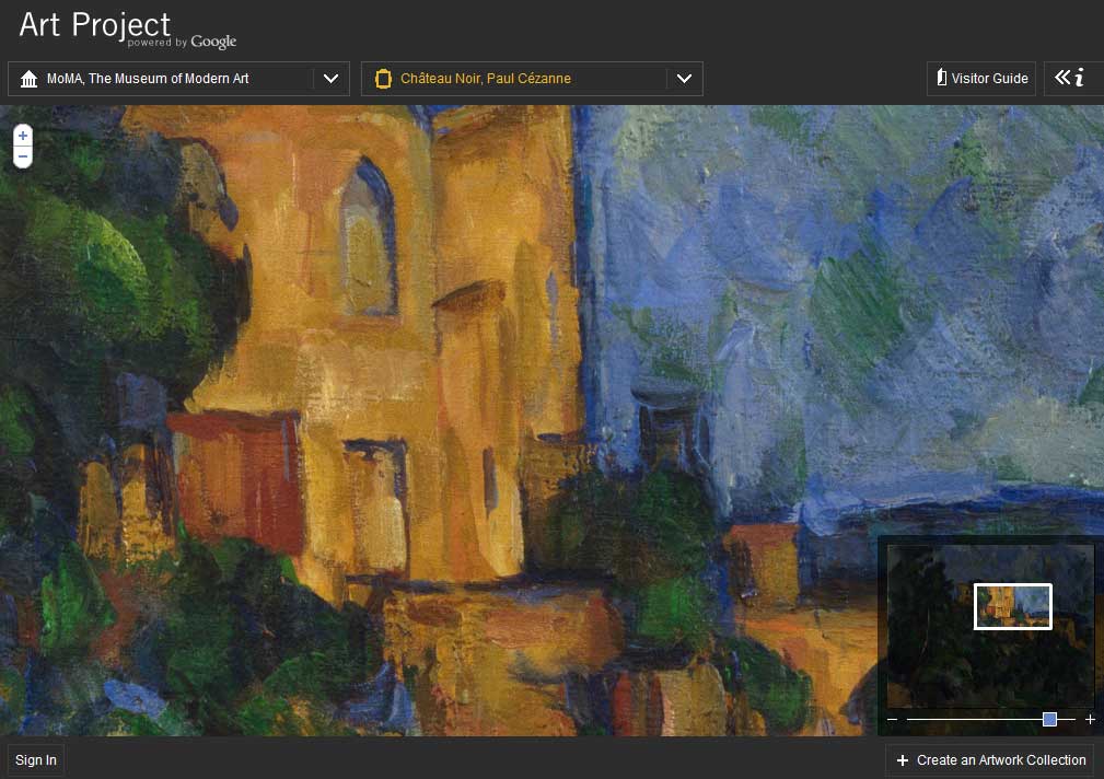 Zoomed in Cezanne via google Art Project