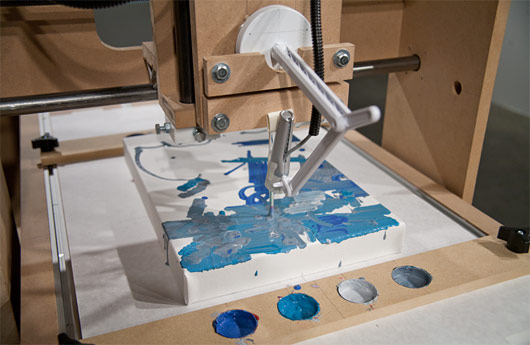 Interactive Robotic Painting Machine by Benjamin Grosser