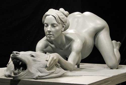 Britney Spears Birthing Sculpture by Daniel Edwards