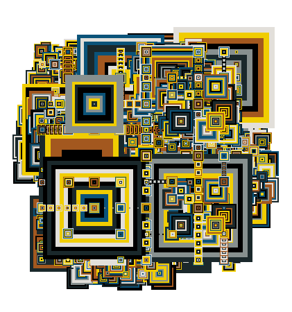 interconnected space filling curve art