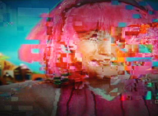 Ready made Glitch art glitch video art and weird distorted images found on TV