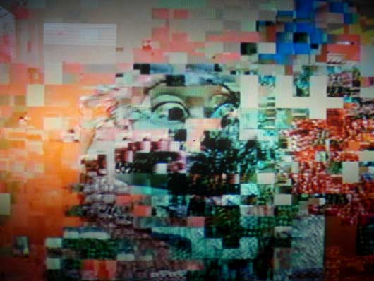 Ready made Glitch art glitch video art and weird distorted images found on TV