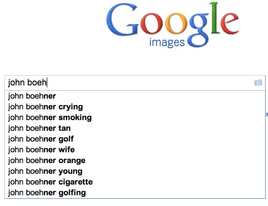 Google search for John Boehner